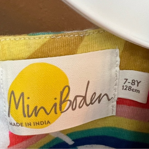 Mini Boden Girls Colorful Floral Dress Size 7-8 - Picture 2 of 4